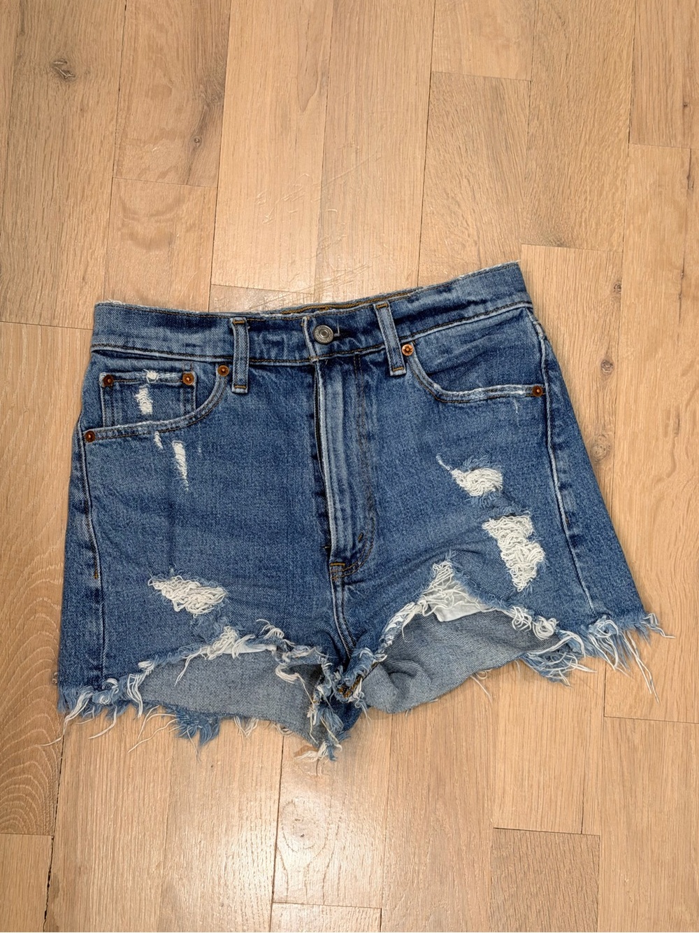 Abercrombie & Fitch “The Mom High Rise” Denim Shorts